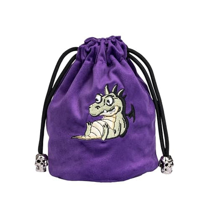 Large DND Dice Bag Purple Dice Storage Bag for Role Playing Games (2.11 Ounce)