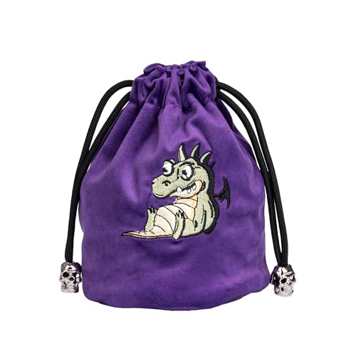 Large DND Dice Bag Purple Dice Storage Bag for Role Playing Games (2.11 Ounce)