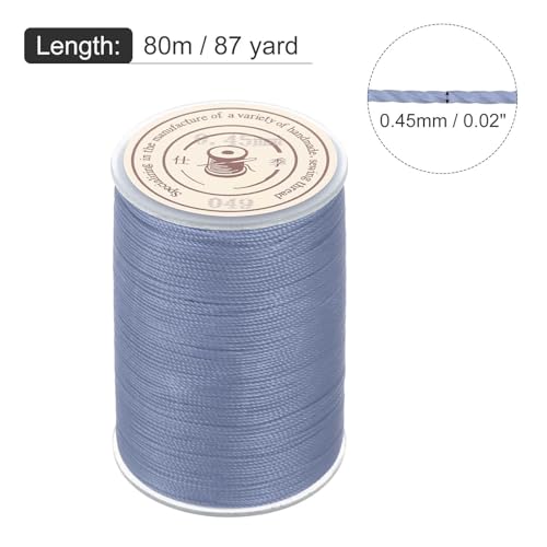 Waxed Cord 0.45mm Waxed Thread 87 Yard Wax String Leather Cord for Bracelet Making