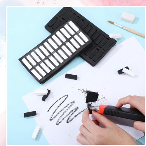 48 Pcs Soft Chalk Pastels Set Soft Pastel for Artists Square Sketch Chalk Non (48 Count)