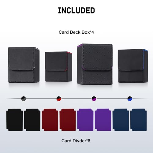 Card Deck Box for Trading Cards (4 Count)