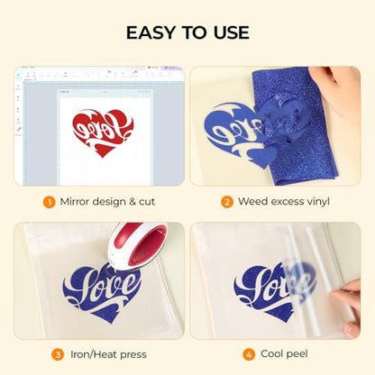 Glitter HTV 12" x 10ft Royal Blue Glitter HTV Heat Transfer Vinyl