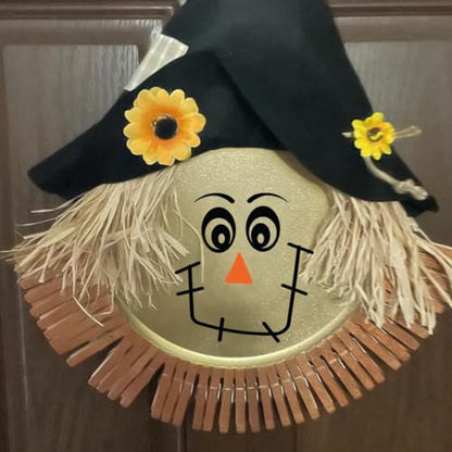 Scarecrow Face Stencil Fall Scarecrow Stencils for Crafts Reusable (18 Count)