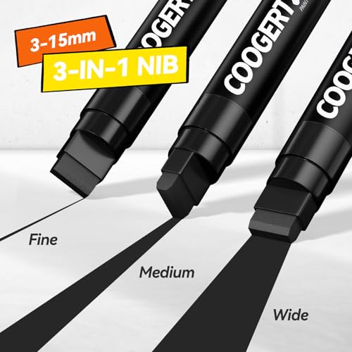 3Pcs Black Jumbo Poster Markers