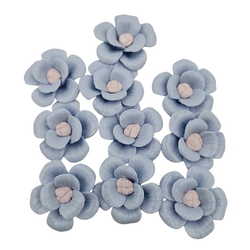 10 PCS 3D Flower Ceramics Mosaic Tiles (8 Ounce)