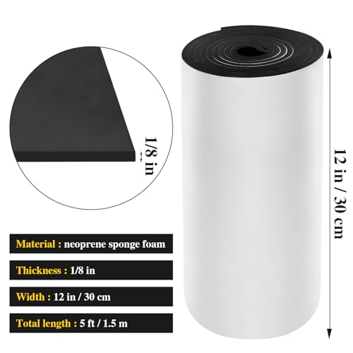Adhesive Foam Padding Roll Closed Cell Sponge Neoprene Insulation Board Foam Sheet Pad with Sticky Back for Anti Vibration