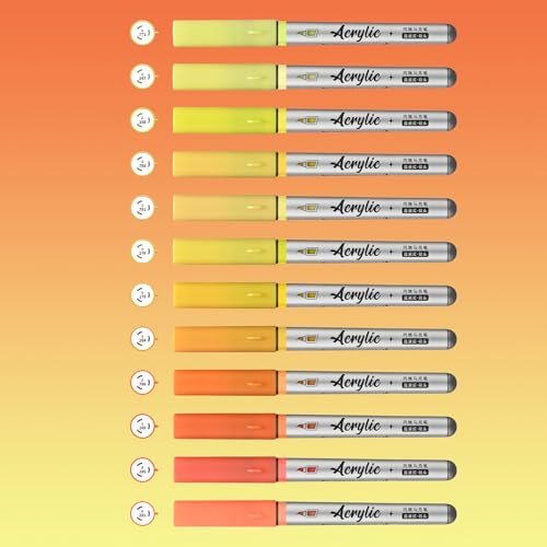 Yellow Orange Acrylic Paint Pens