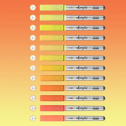 Yellow Orange Acrylic Paint Pens