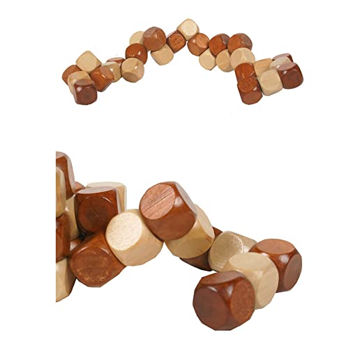 18 Pack Large Wooden Brain Teaser Puzzles Wooden Burr Puzzles Brain Teaser Puzzle with Gift Packing Box Magic Puzzle Games Toys Stocking Stuffers Party Favors for Kids and Adults (18 Count)