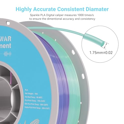 Silk Rainbow PLA 3D Printer Filament (10 Count)
