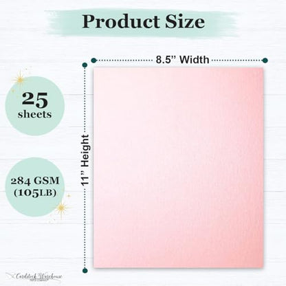 Cardstock Warehouse Stardream Rose Quartz Pink Cardstock Paper (25 Count)