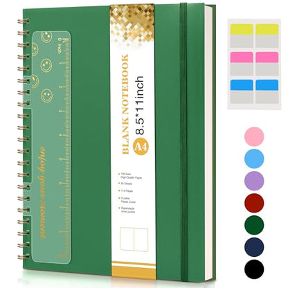 Blank Spiral Notebook Journal 8.5” x 11”