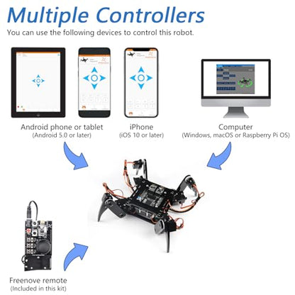 Quadruped Robot Kit with Remote