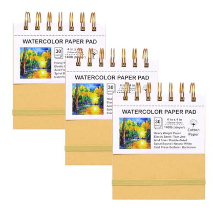 Mini Watercolor Paper Pads (3 Count)