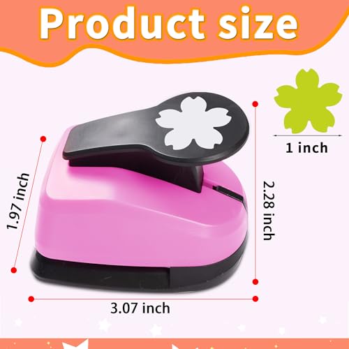 Flower Paper Punch Flower Hole Punch 1 inch Sakura Shape Hole Puncher for Paper Crafts Cherry Blossom Craft Punches for Scrapbook DIY Papers Projects