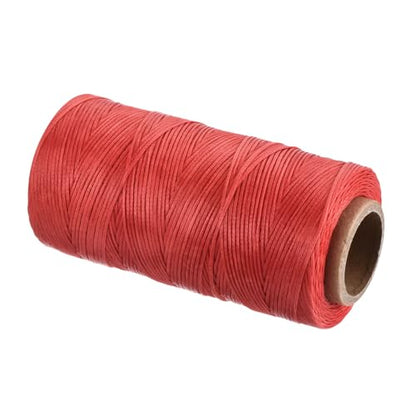 Waxed Thread 197 Yard 1mm 210D Flat Wax Thread Polyester Waxed String for Leather Sewing Hand Weaving Book Binding Home Decoration
