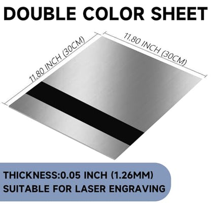 5PCS Laser Engraving Double Color ABS Plastic Sheet (5 Count)
