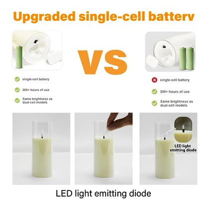 Flickering Flameless Candles Battery Operated with Remote and 2 (9 Count)