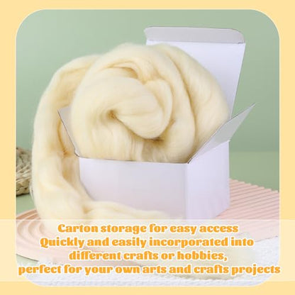 3.53oz Needle Felting Wool Roving Wool for Felting Wool Felting Supplies