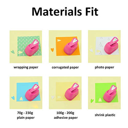 Craft Lever Punch DIY Handmade Craft Punch Paper Punch for Festival and Greeting Card Making Ten Shapes Choices