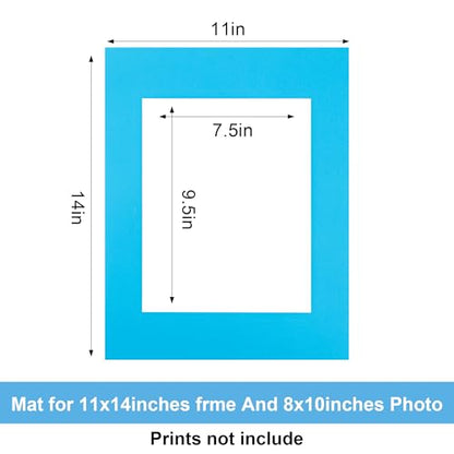 10 Pack 11x14 Mixed Colors Picture Mats