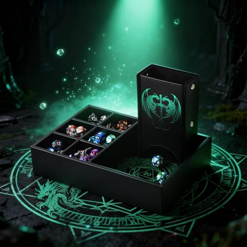 Dice Tray and Dice Tower with Storage