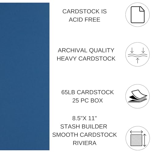 PA Paper Accents Stash Builder Cardstock 8.5" x 11" Riviera