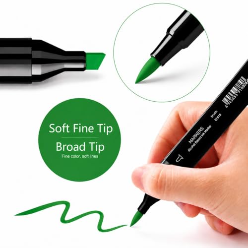 6 Pack Green Alcohol Markers (6 Count)