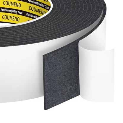 EVA Single Sided Adhesive Black Foam Tape (16.4 Foot)