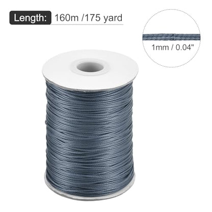 Waxed Cord 1mm Waxed Polyester Cord 175 Yard Wax String for Bracelet Making