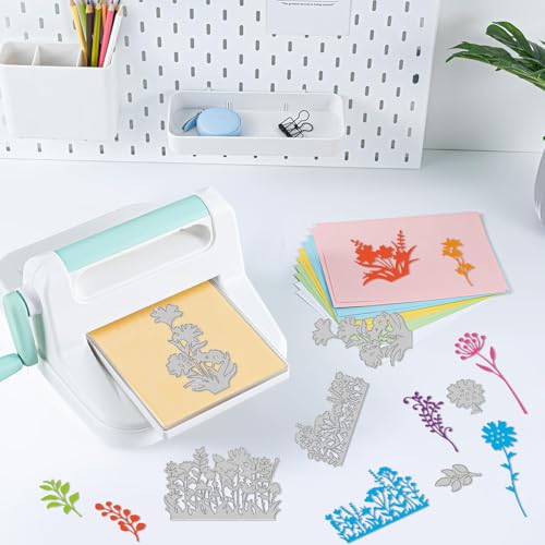 31PCS Flower Metal Die Cuts Wildflower Metal Cutting Dies Flower Leaf Shape Embossing Scrapbooking Cuts Stencil Leaves Embossing Paper Dies for Card Making Album Decorative (31 Count)