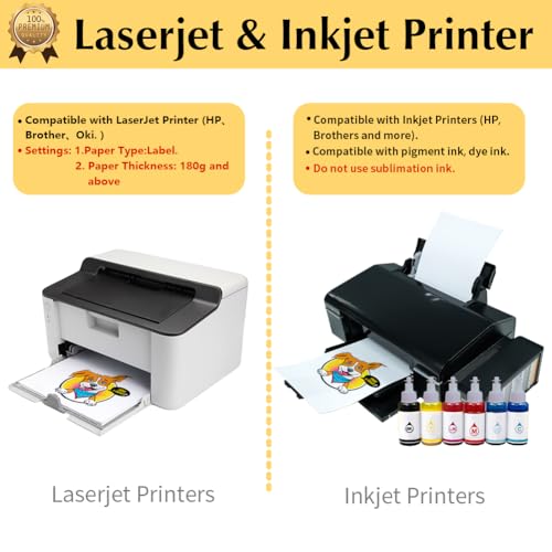 Heat Transfer Paper for Inkjet & LaserJet Printer