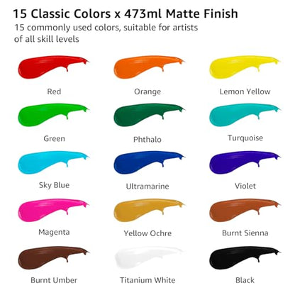 Large Bulk Acrylic Paint Set (240 Fl Oz)
