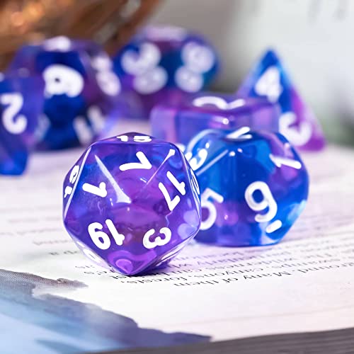 DND Dice Set D&D Polyhedral Dice with Dice Bag (7 Count)