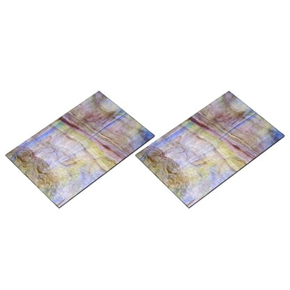2 Pcs Stained Glass Sheet Mosaic Tile 7.9 Inch x 5.9 Inch Purple Stained Glass Sheets for Crafts DIY Art Project