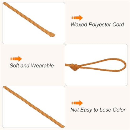 Waxed Cord 0.45mm Waxed Thread 87 Yard Wax String Leather Cord for Bracelet Making