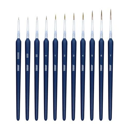 11Pcs Fine Detail Paint Brushes Set Fine Tip Paint Brush Miniature Mini Paints Brush for Watercolor