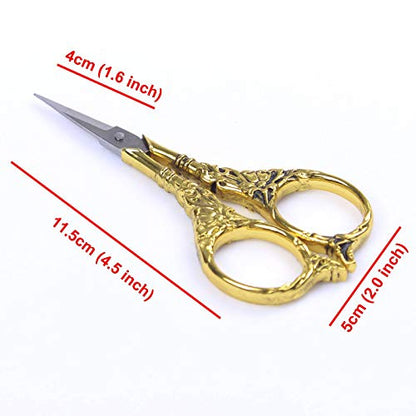 Vintage European Style Scissors Stainless Steel for Cross Stitch