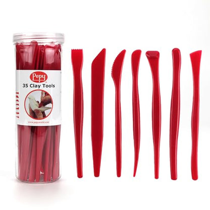 35 PC Clay Sculpting Tools Set; 5 Each of 7 Different Shapes; Ideal for Polymer Clay