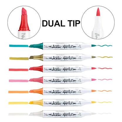 12 Colors Chisel and Brush Dual (12 Count)