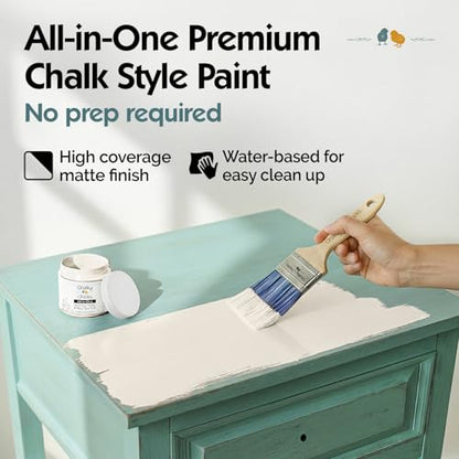 Aged Burlap 4 Fl Oz Chalk Paint for Furniture All in One