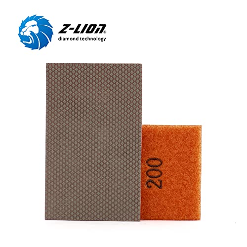 Diamond Abrasive Paper Sheets 200 Grit Diamond Sandpaper Nylon Back for Grinding Stone Glass Ceramic