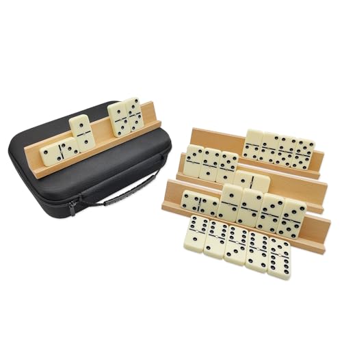 Dominos Set for Adults with 4 Wooden Racks
