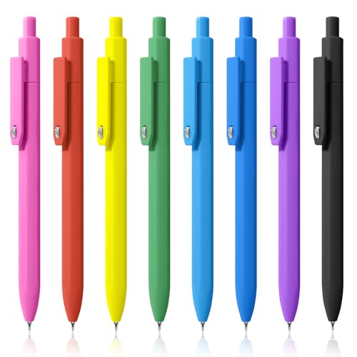 Pens 8 Pack Black Ink Gel Pens Ballpoint Smooth Writing Pens for Journaling