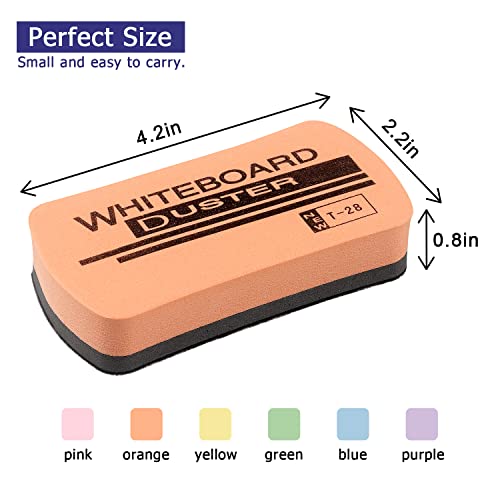 6 Pack Magnetic Dry Eraser Erasers (6 Count)