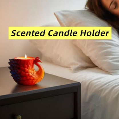 Animal Resin Molds Silicone 3D Cute Peacock Epoxy Resin Jar Plaster Candle Holder Wax Molds for Candle Making