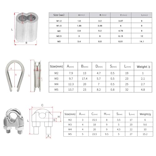 1 8 Inch Stainless Steel Wire Rope Kit