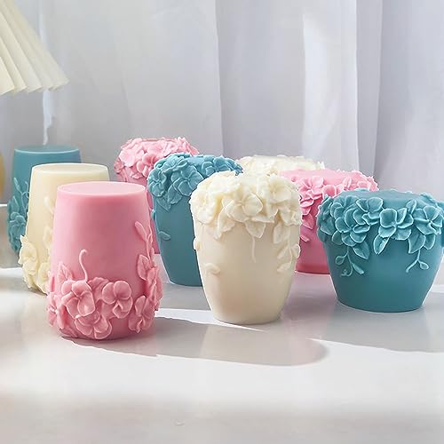 Bottle Candle Molds Cylinder Flower Pillar Mold