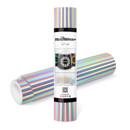 Glossy Holographic Silver Chrome Vinyl 12" x 10ft (10 Foot)