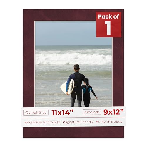 11x14 Mat Bevel Cut for 9x12 Photos